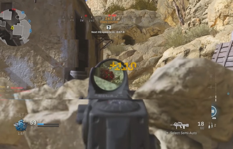 call of duty screen tearing