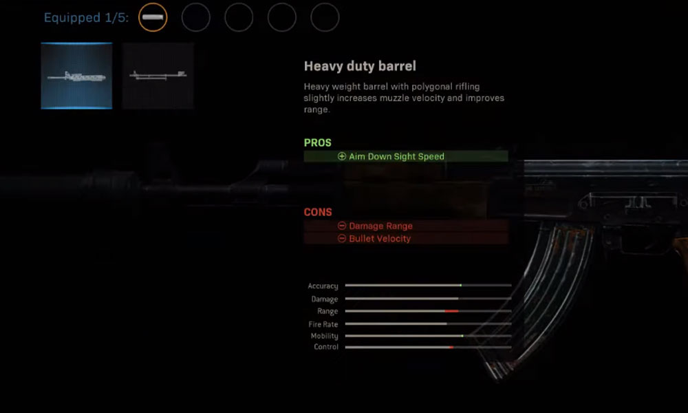 heavy duty barrel call of duty