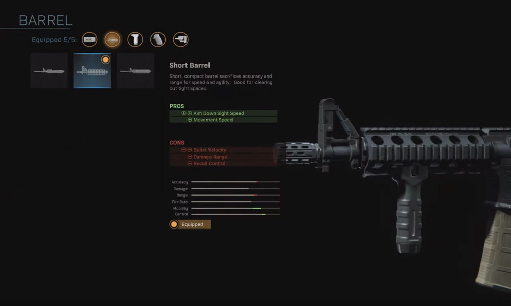 modern warfare Short Barrel