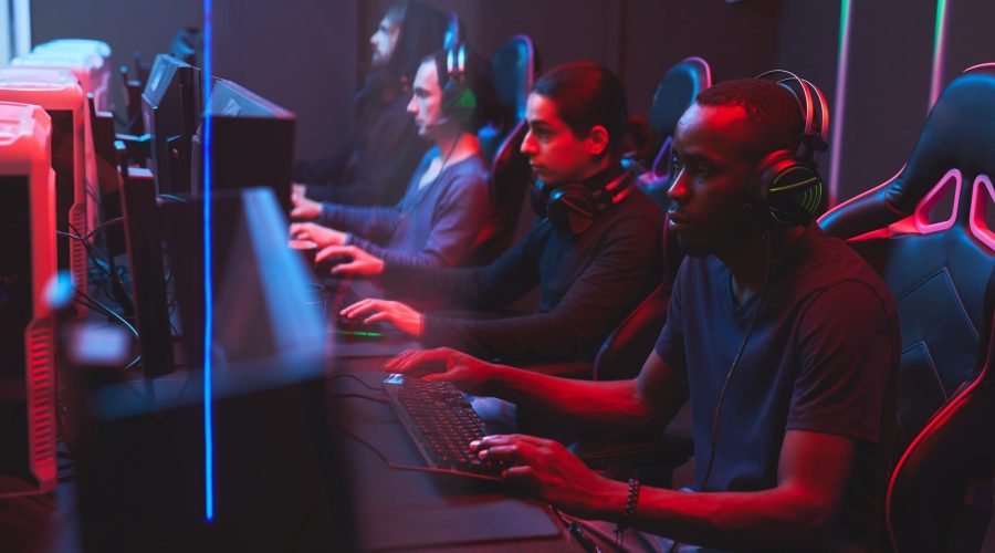 gamers in cheap gaming chairs