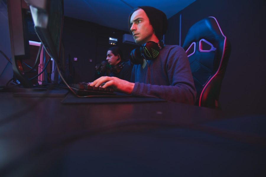 gamer in PC gaming chair