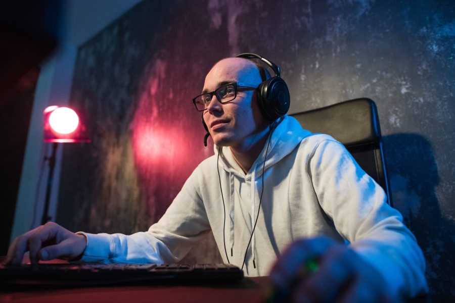 gamer with budget gaming headset