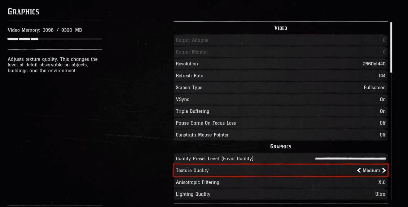 Red Dead Redemption graphics settings