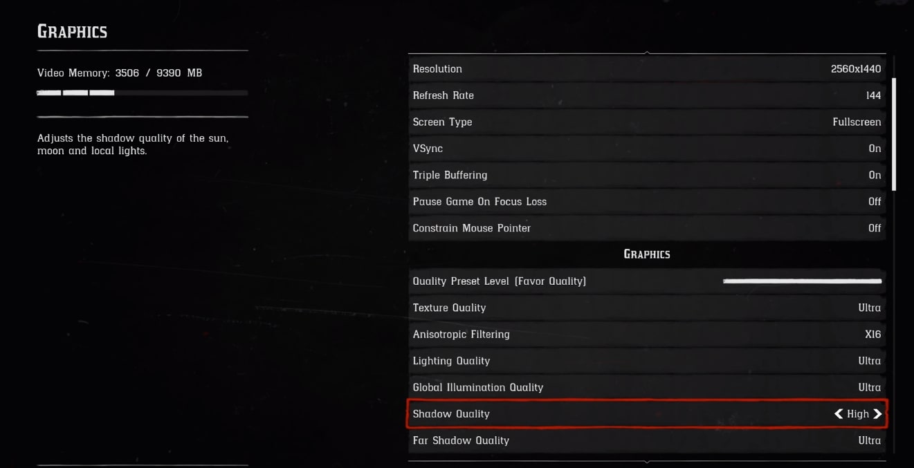 Red Dead Redemption Shadow Quality