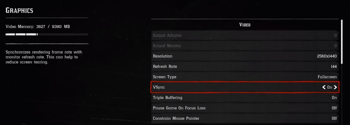 Red Dead Redemption VSync