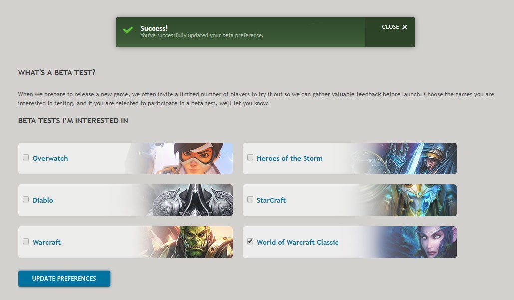 world of warcraft classic beta